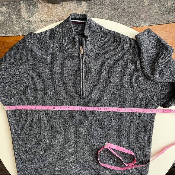 Ted Baker London Lohas Half Zip Pullover Sweater Gray Size 5 US Men’s Size XL - Picture 3 of 8
